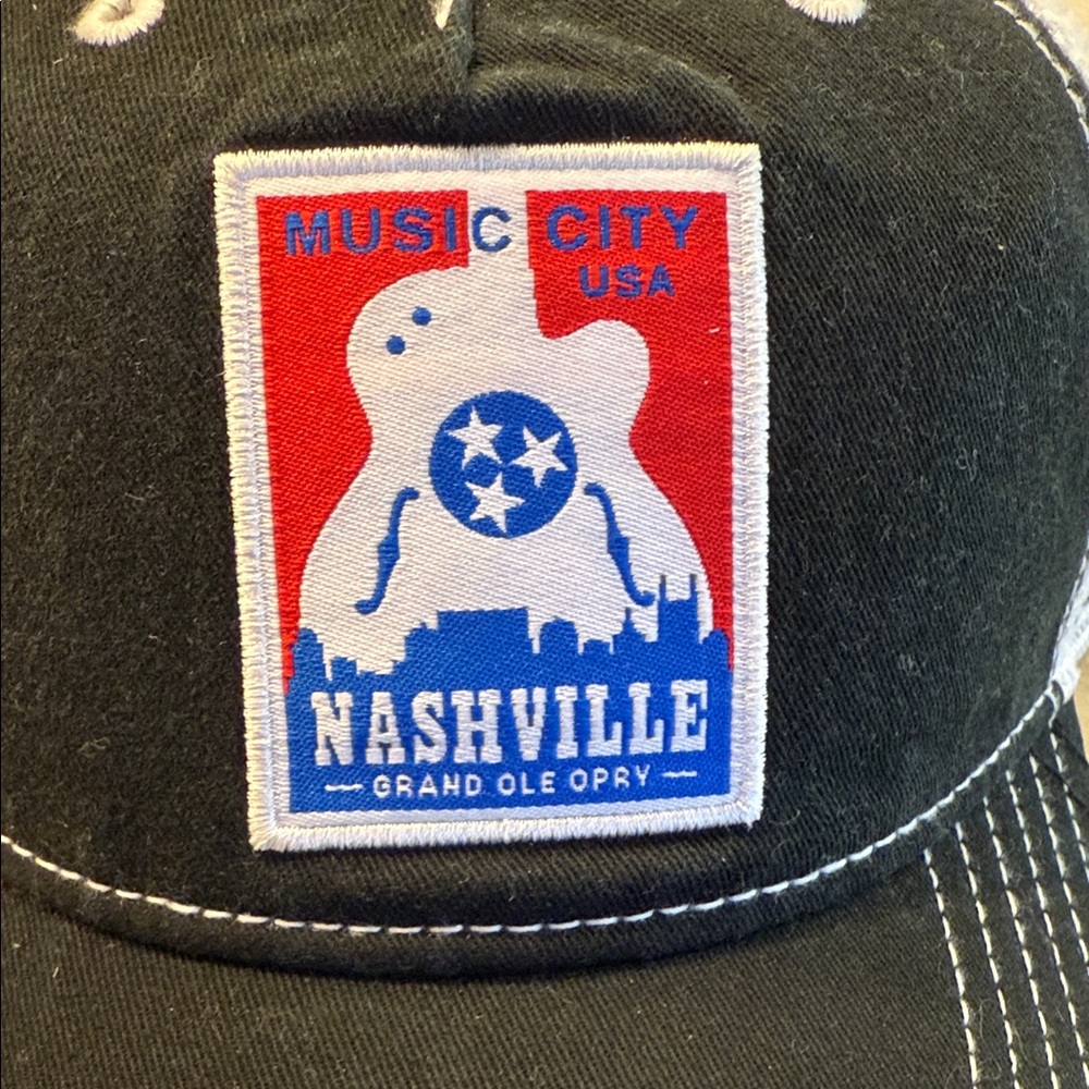 Black Nashville Music City Cap